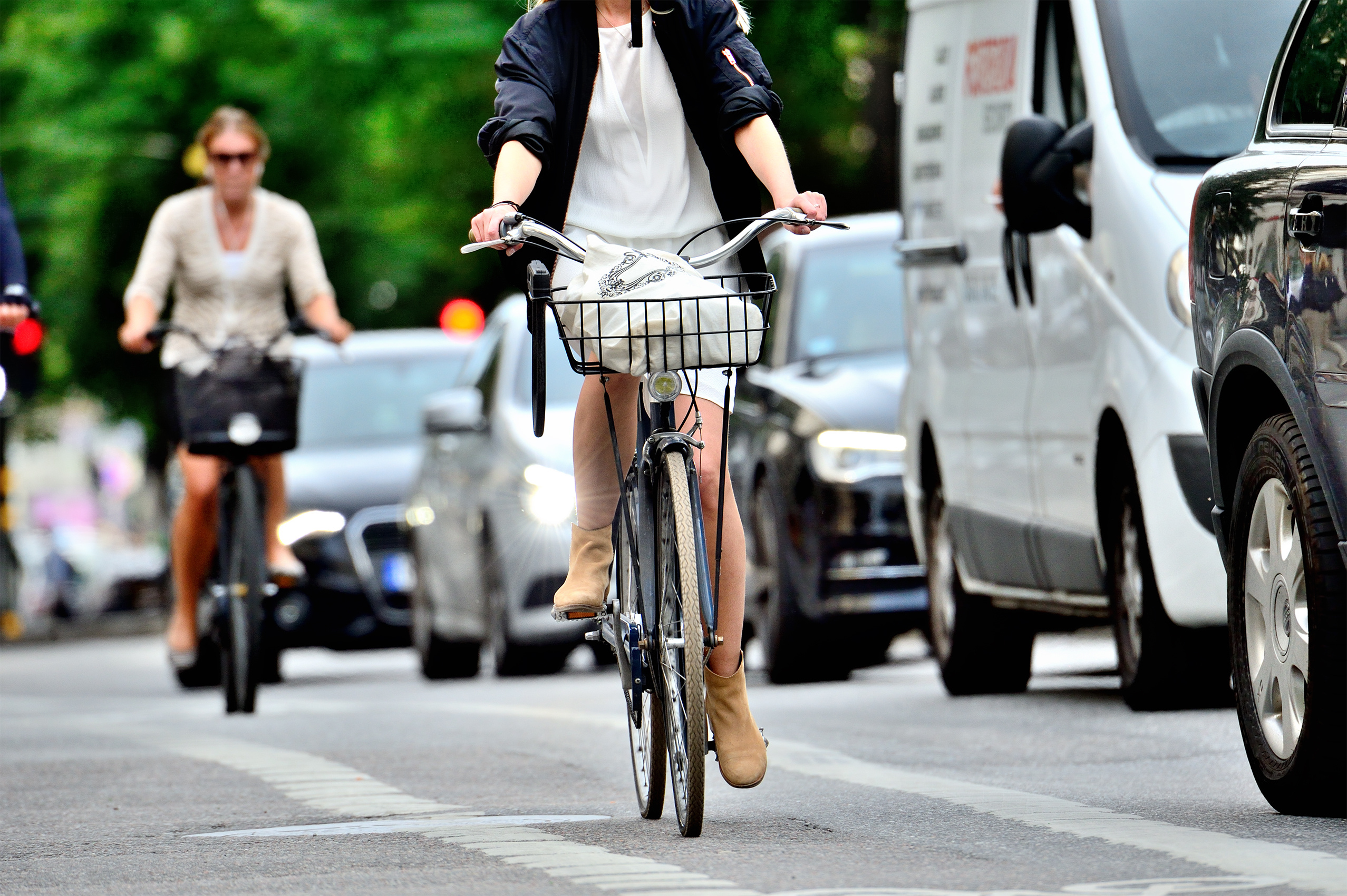 People on bikes